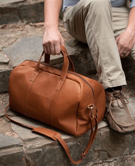 leather duffle bag strap